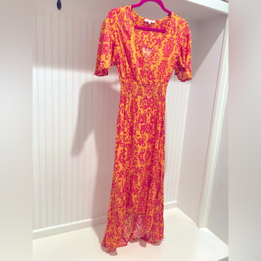 Pink/Orange Hi/low Dress